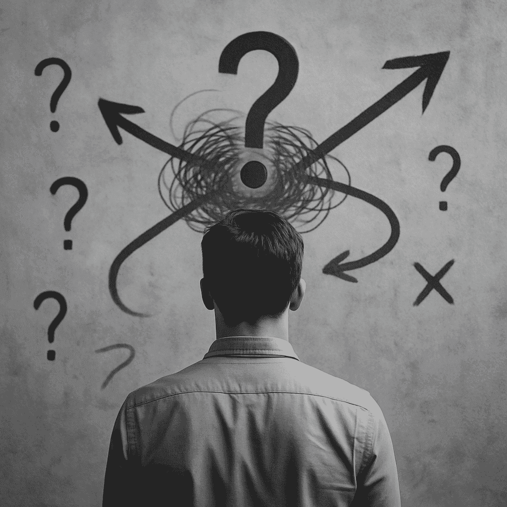 Man facing situational challenges